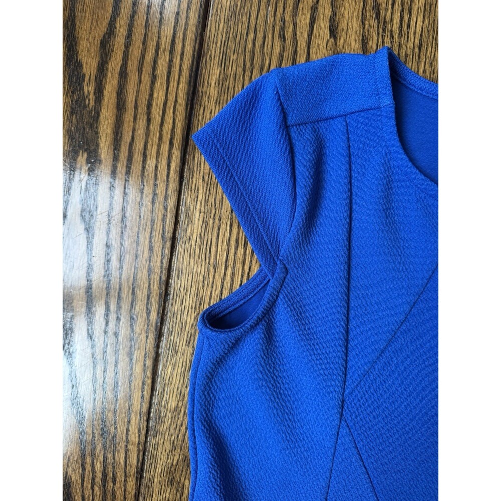 GB Girls' Dress Size Large Royal Blue Cap Sleeve Knee Length - Picture 4 of 6